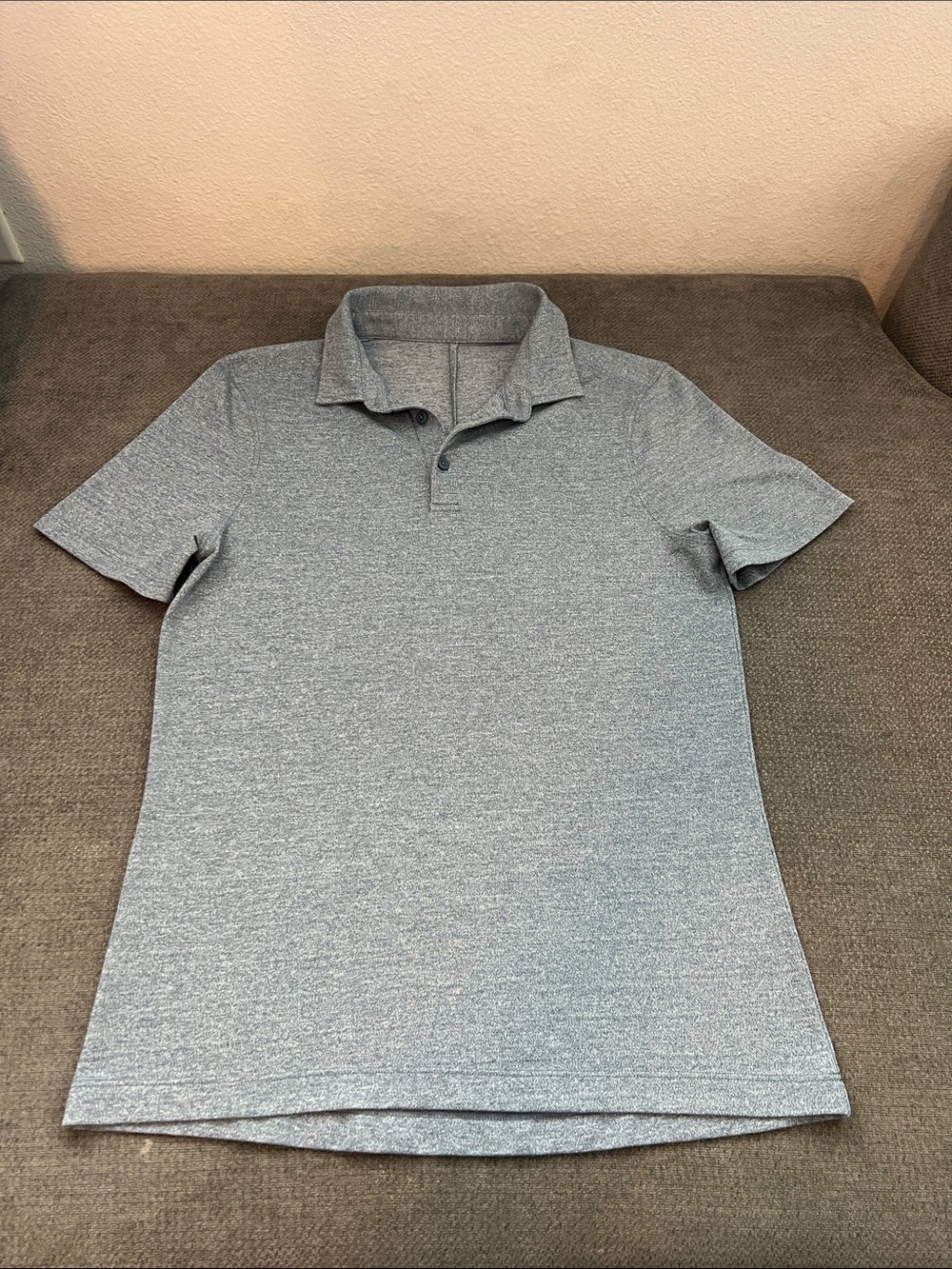 lululemon athletica Men's Heather Light blue Polo